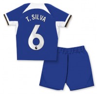 Chelsea Thiago Silva #6 Hemmadräkt Barn 2023-24 Kortärmad (+ Korta byxor)